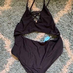Black One-Piece Bathing Suit